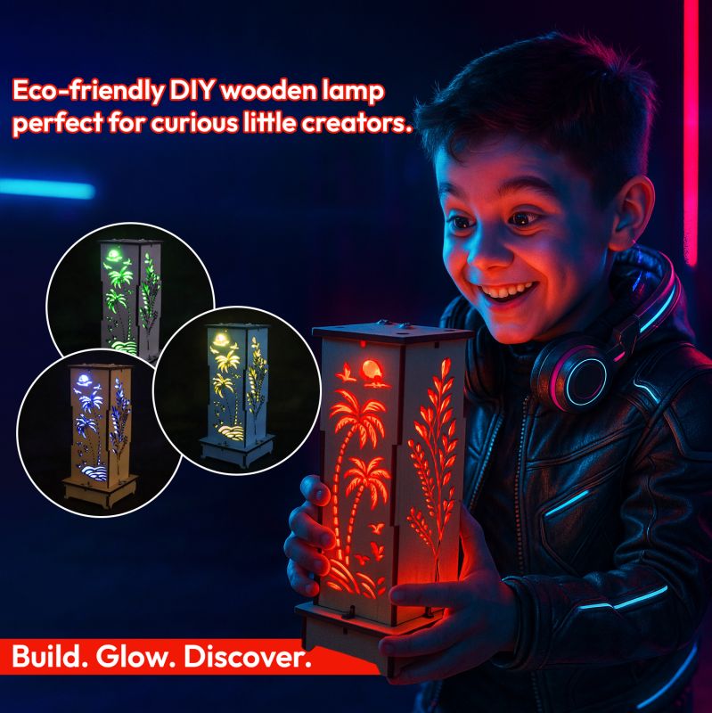 DIY Decorative Lamp Coconut STEAM Kit | Fun Educational Gift for Kids 8+